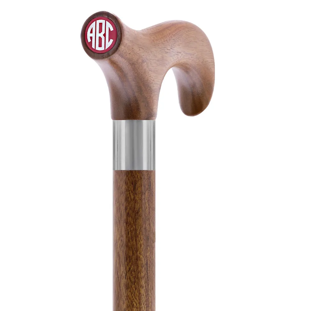 Color Option Wooden Derby Handle Walking Cane with Personalized Engraving Option