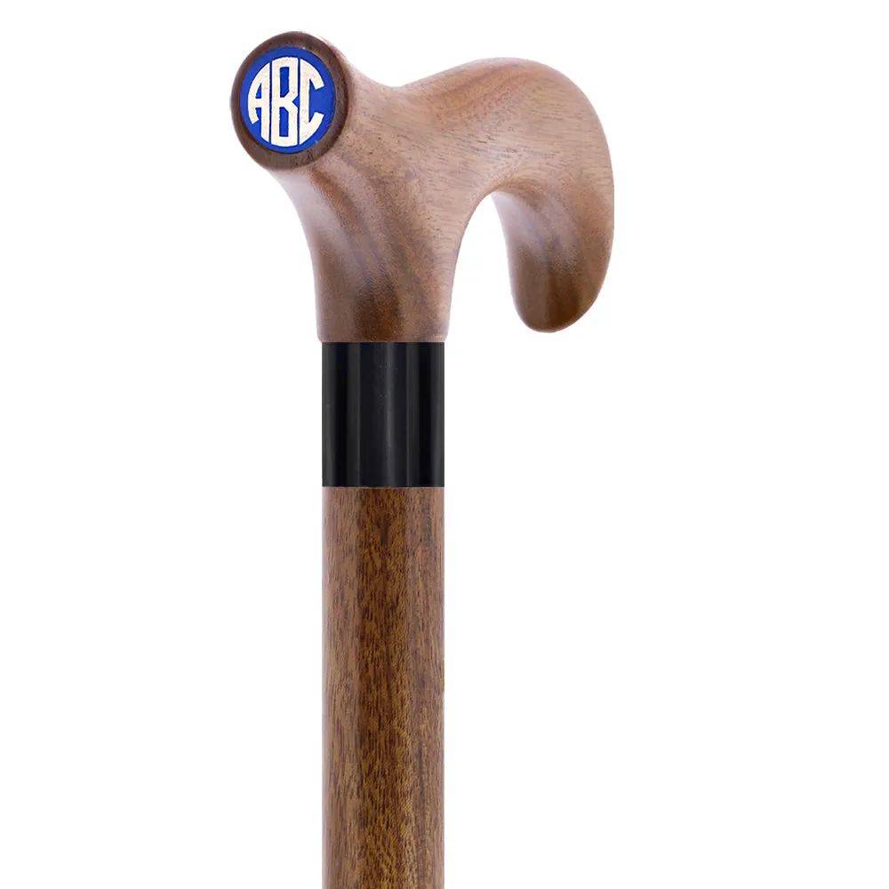 Color Option Wooden Derby Handle Walking Cane with Personalized Engraving Option