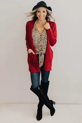 Colorado Crushing Cardigan In Crimson