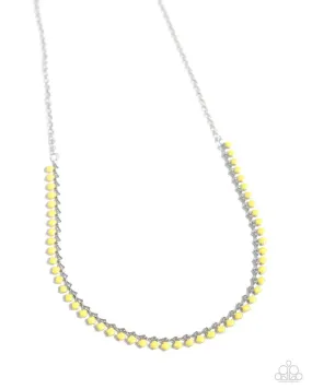 Colored Cadence - Yellow Necklace