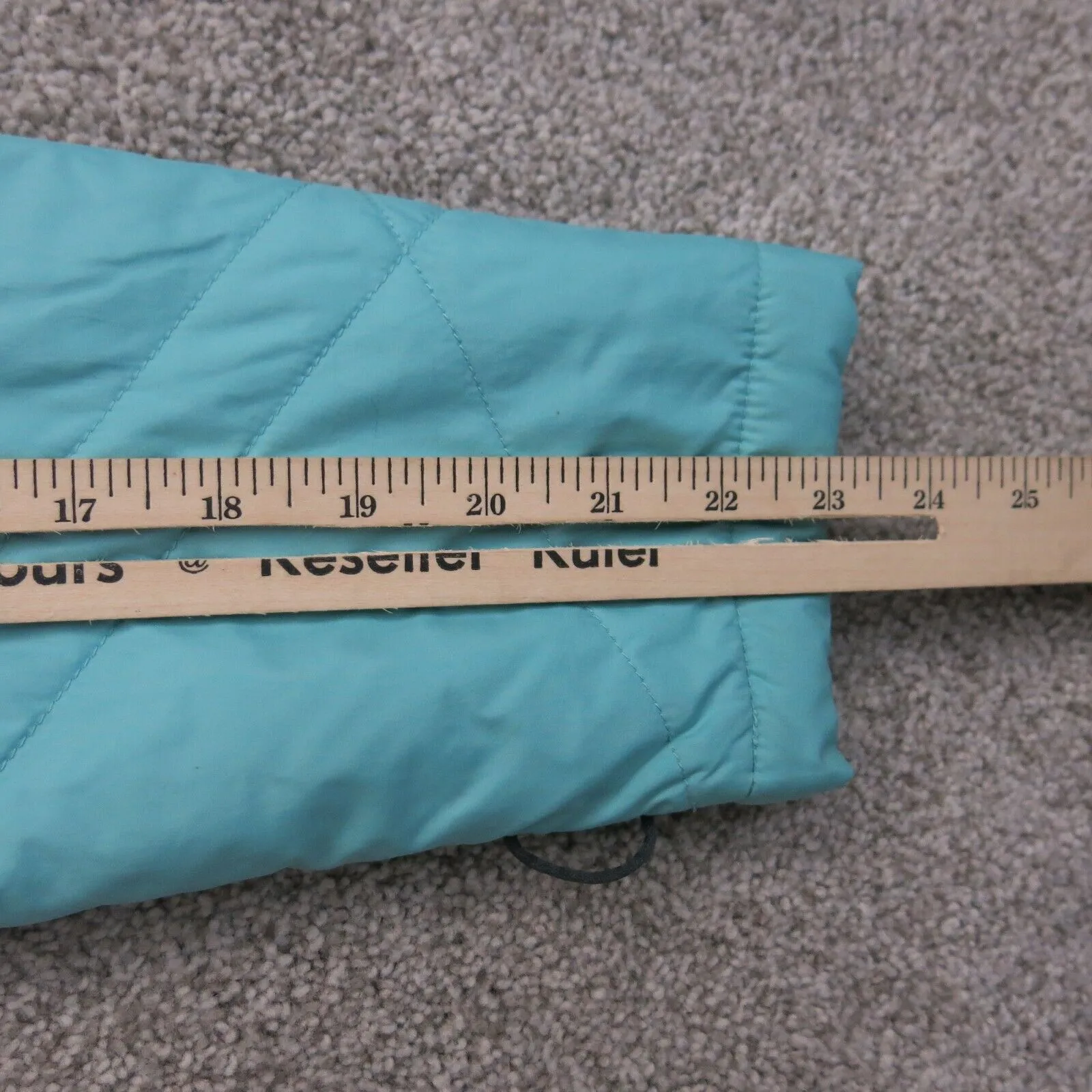 Columbia Sportswear Womens Puffer Jacket Full Zip Up Mock Neck Aqua Blue Medium