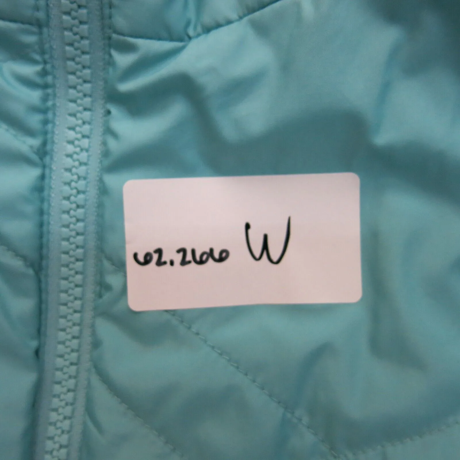 Columbia Sportswear Womens Puffer Jacket Full Zip Up Mock Neck Aqua Blue Medium