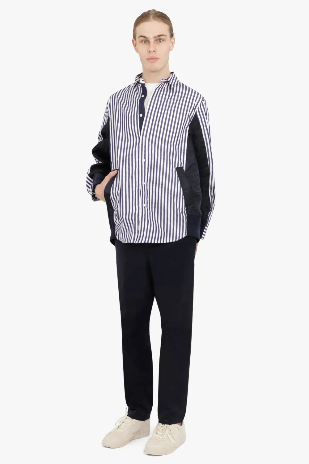 COTTON CHINO PANTS | NAVY