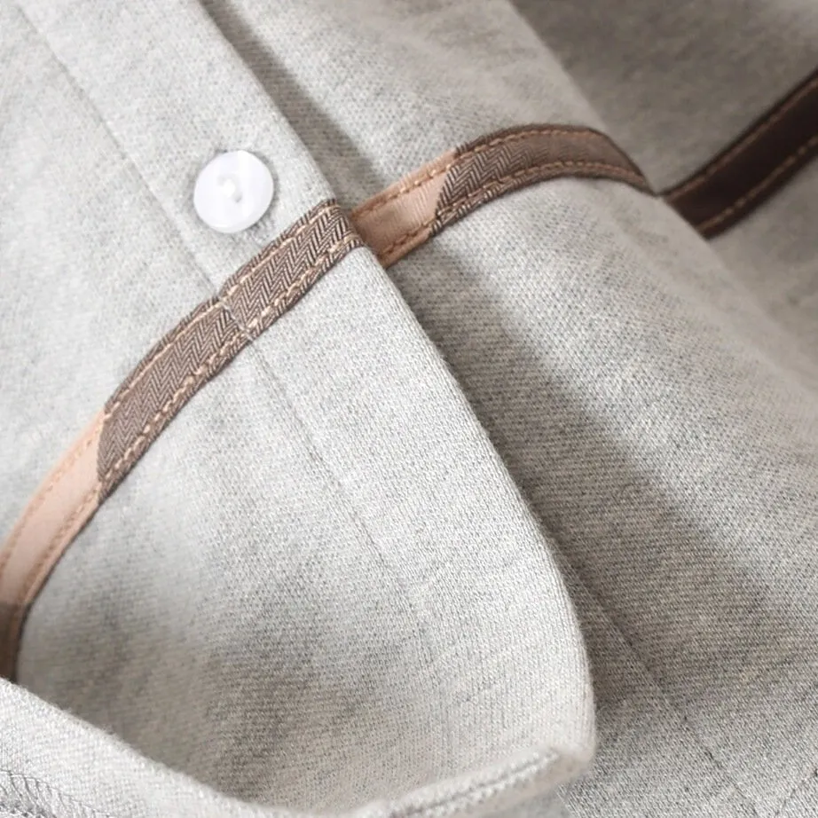 Cotton Girls' Dress in Gray