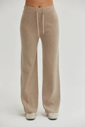 CRESCENT-MILLIE LOUNGE KNIT PANT-BEIGE
