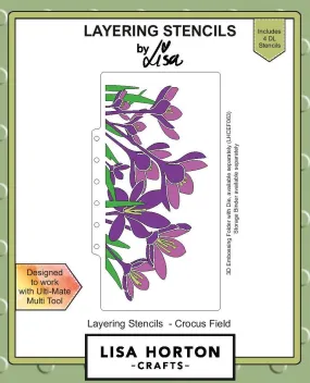 Crocus Field Slimline Layering Stencils