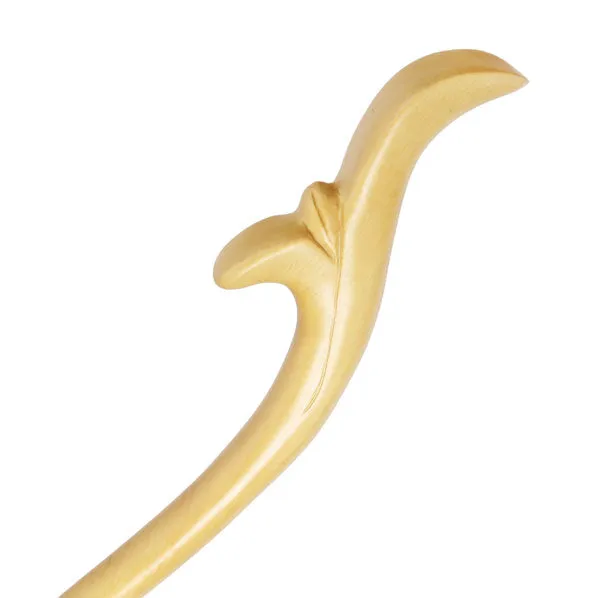 CrystalMood Handmade Carved Wood Hair Stick Sprouts