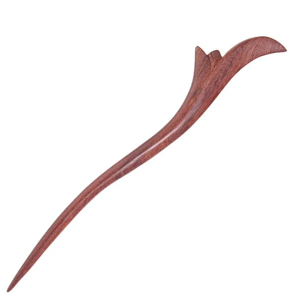 CrystalMood Handmade Carved Wood Hair Stick Sprouts