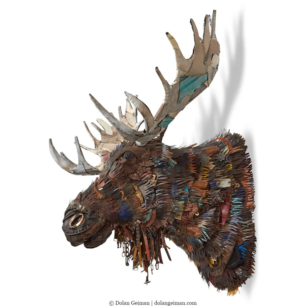 CUSTOM GREAT PLAINS (MOOSE) original faux taxidermy sculpture