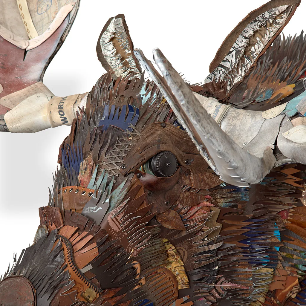 CUSTOM GREAT PLAINS (MOOSE) original faux taxidermy sculpture