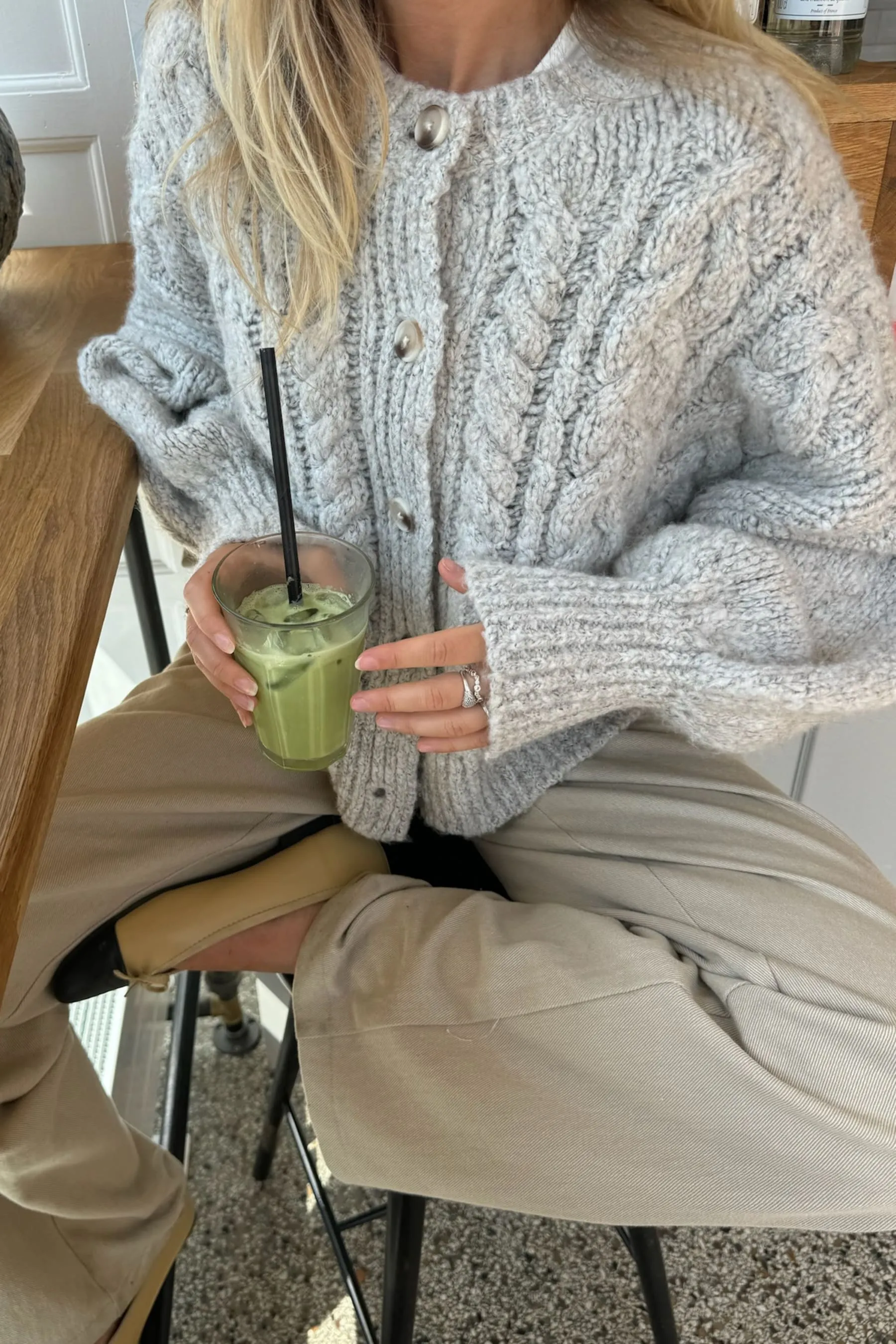 Ellaic Cardigan - Light Greige