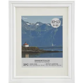 Essentials White Picture Frame: 10 x 13 inches, 3 pieces