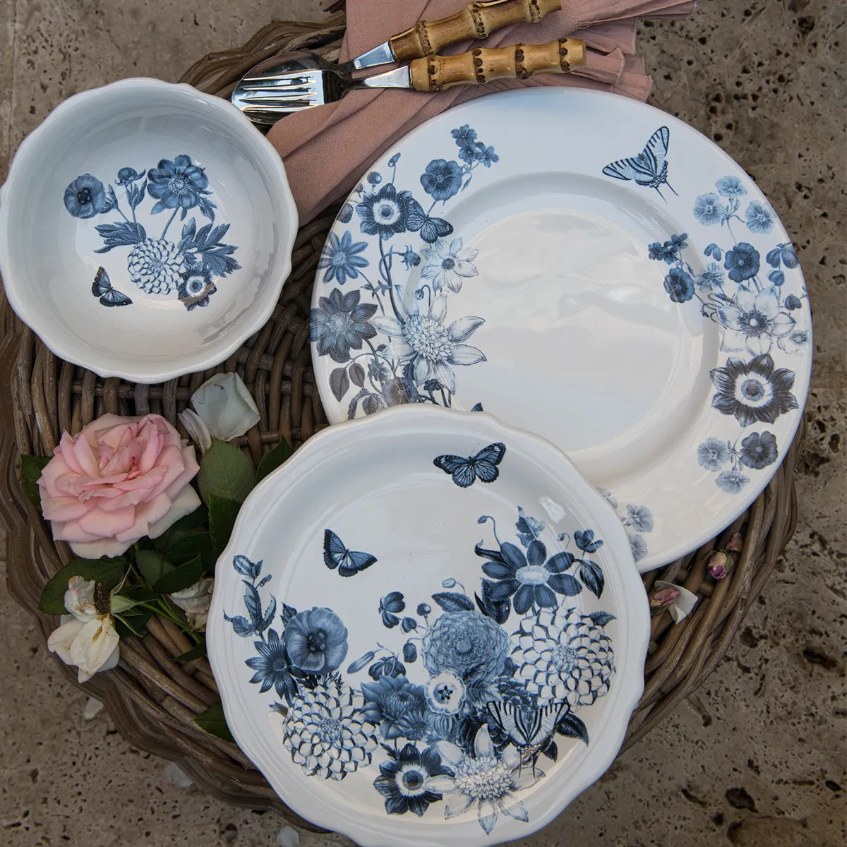 Field of Flowers Dessert/Salad Plate - Chambray