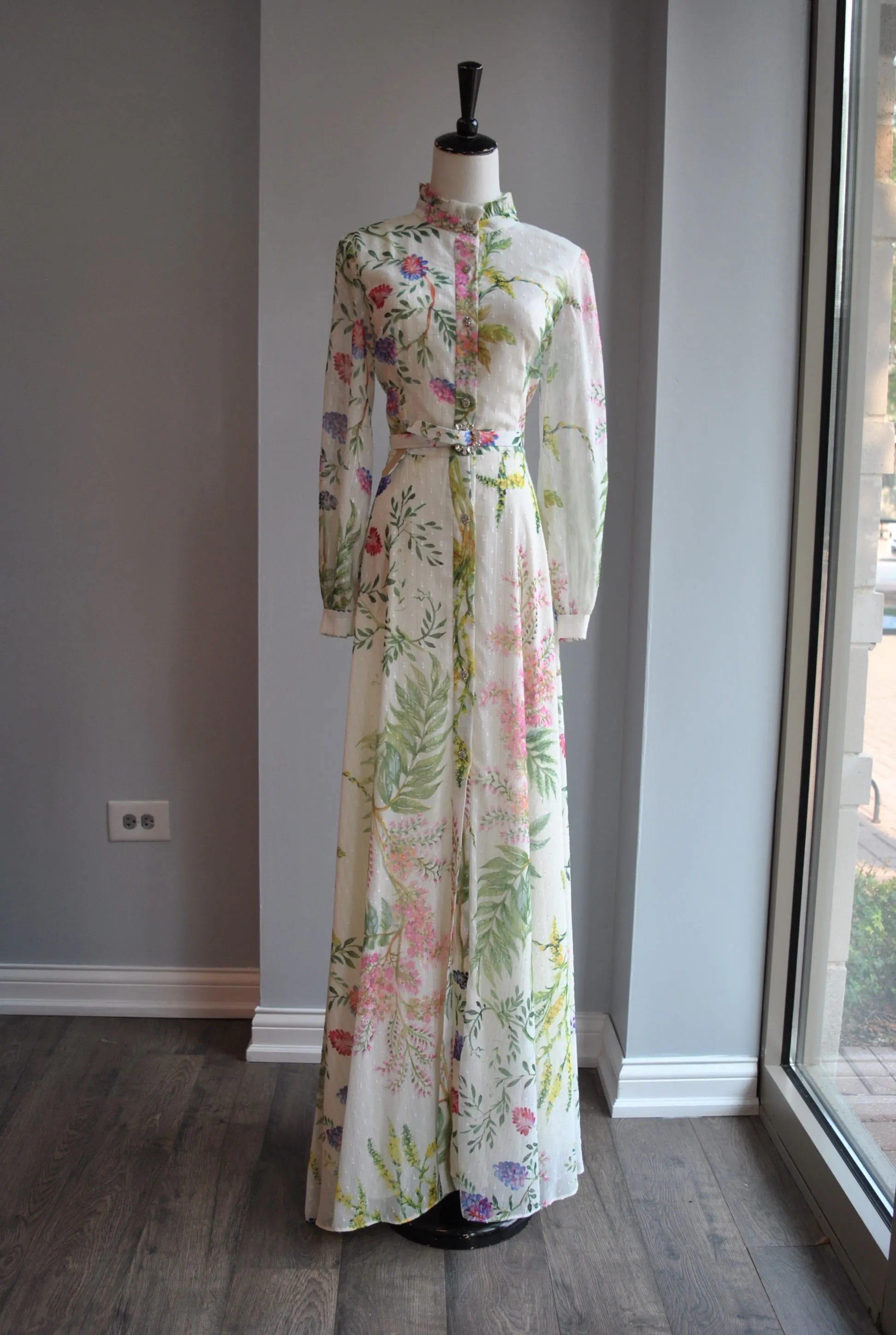 FLOWER MULTICOLOR MAXI DRESS