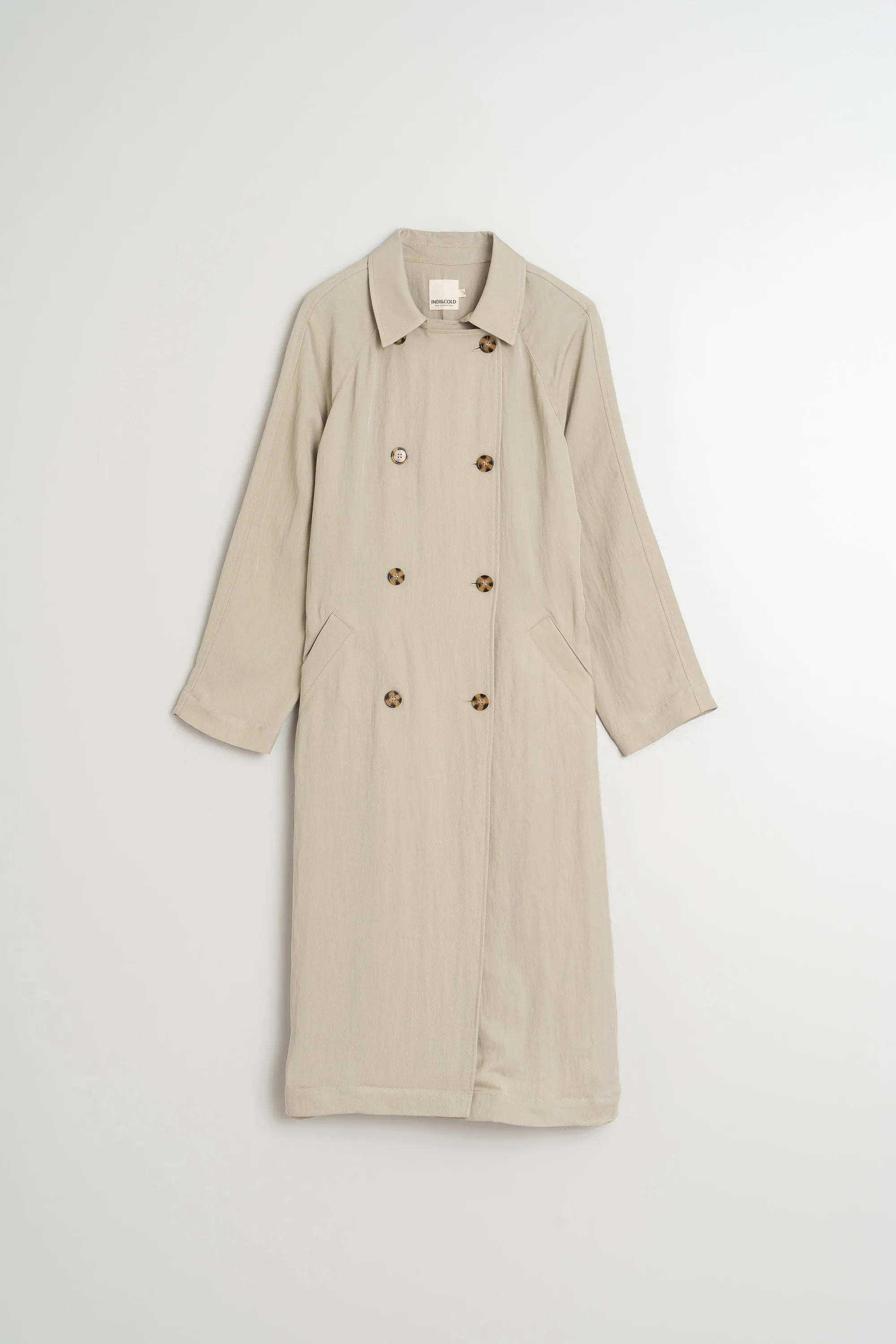FLUID SATIN TRENCH COAT