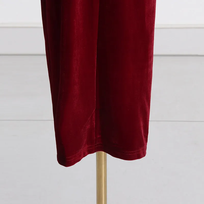 French Square Collar Pleated Twisted Formal Dress