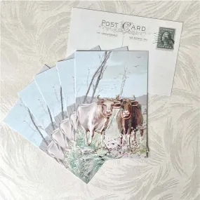 Friendly Cows - Layering PostCards