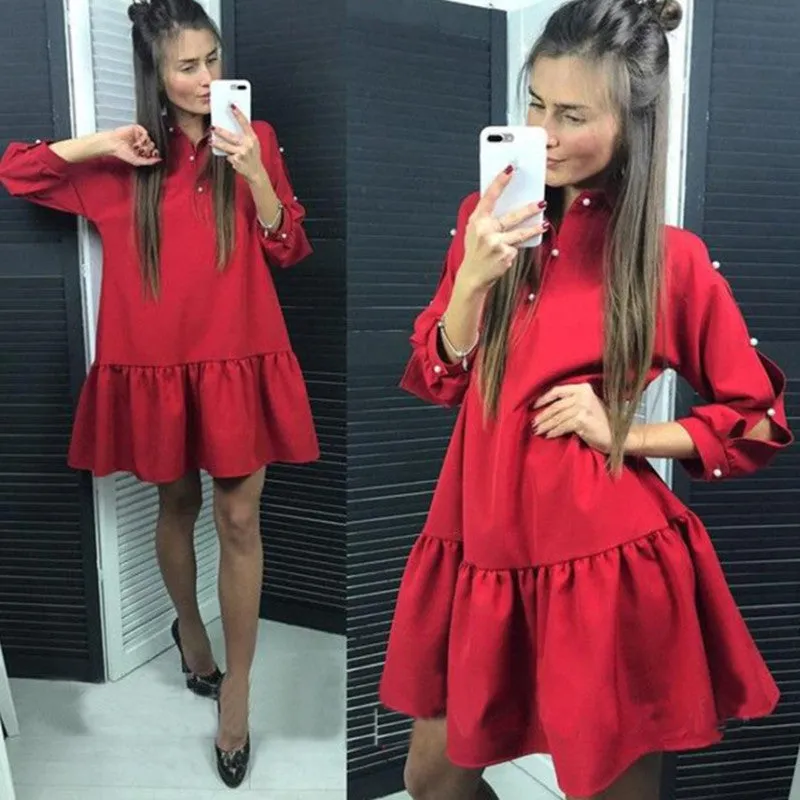 Frill Hem Short Dress