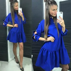 Frill Hem Short Dress