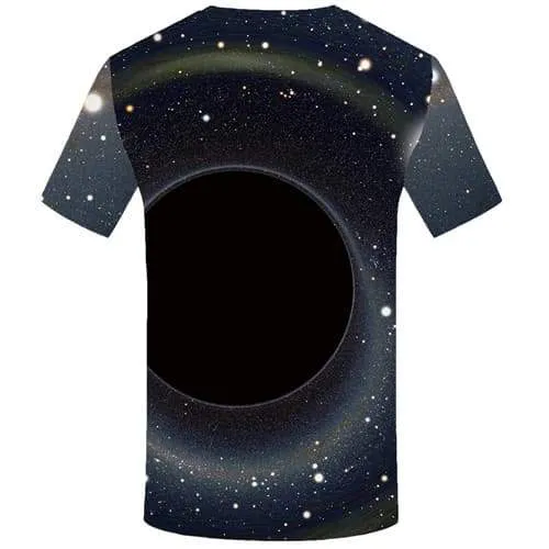 Galaxy Space T shirts Men Black Hole Tshirts Casual Psychedelic T-shirts Graphic Black Tshirts Cool Nebula Tshirt Printed