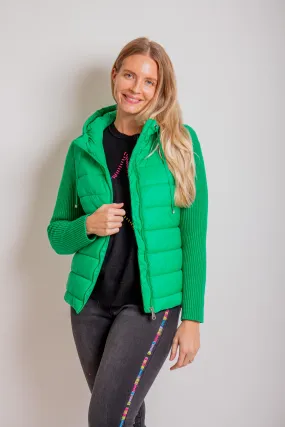 Green Puffer Jacket w/ Sleeves