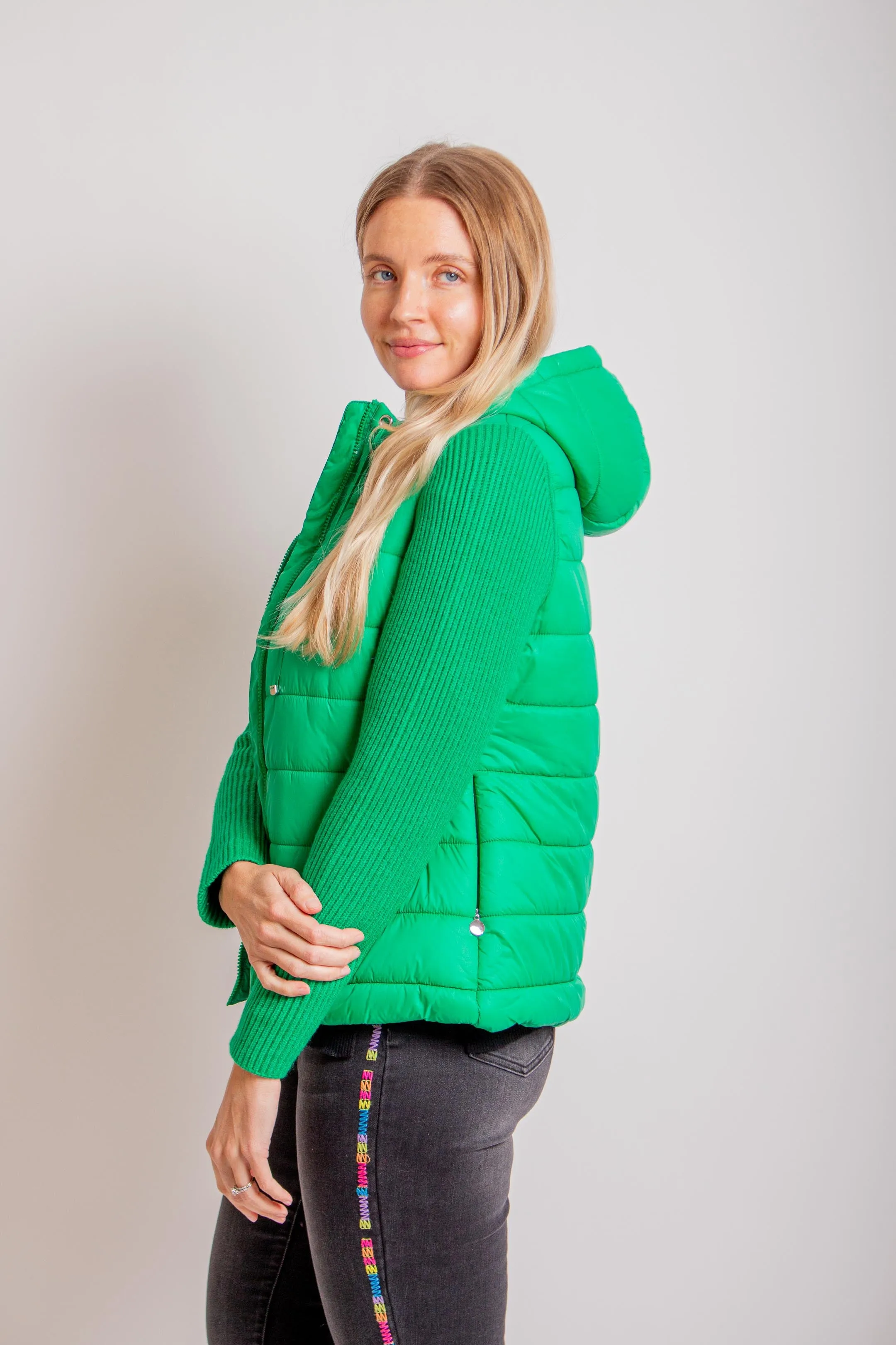 Green Puffer Jacket w/ Sleeves