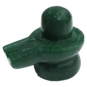 Handmade Showpieces Figurine Green Aventurine Stone Religious Idol Shivling 3 cm.