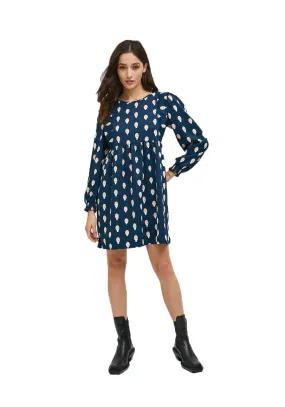 Hard-boiled egg print Short babydoll dress with  by Compania Fantastica FA21SHE36