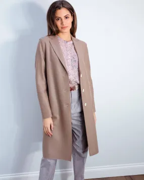 HWL Pressed wool overcoat in taupe