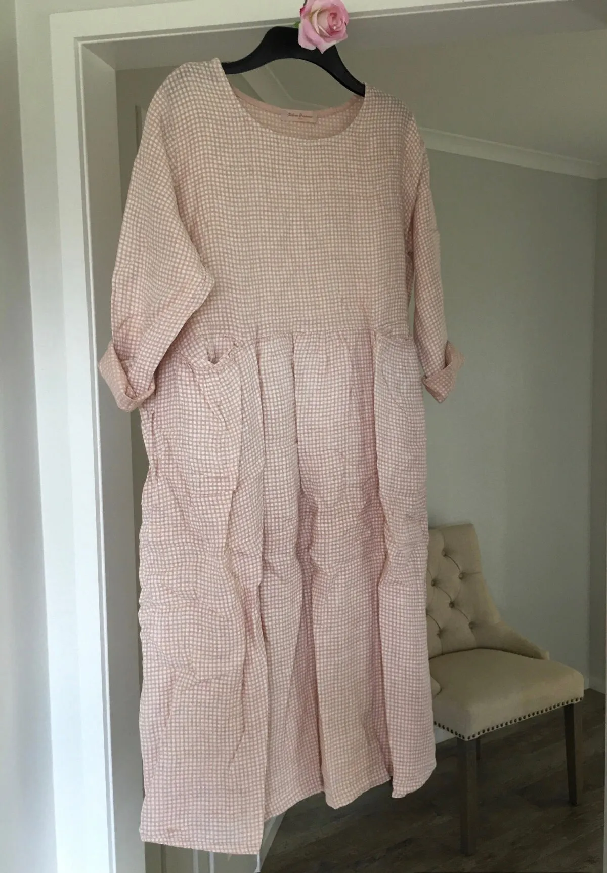Italian Province Stephanie Check Dress
