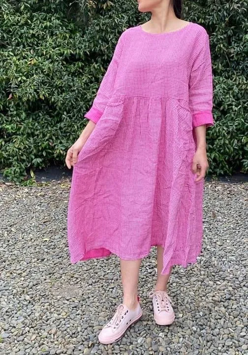 Italian Province Stephanie Check Dress