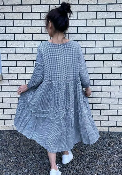 Italian Province Stephanie Check Dress