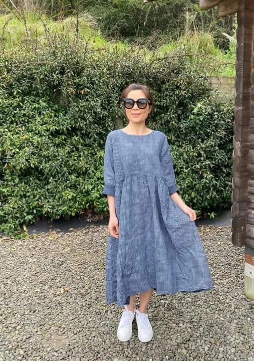 Italian Province Stephanie Check Dress