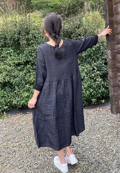 Italian Province Stephanie Check Dress