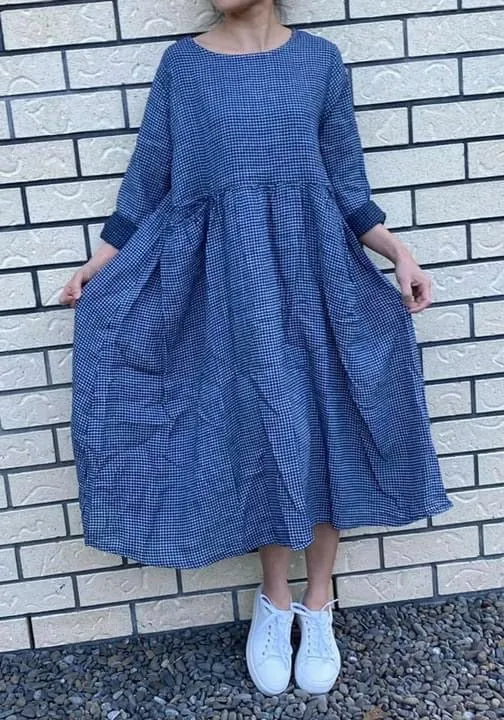 Italian Province Stephanie Check Dress