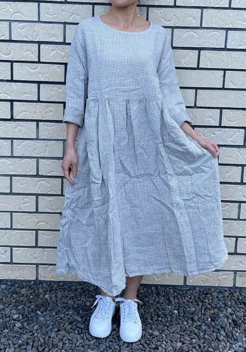 Italian Province Stephanie Check Dress