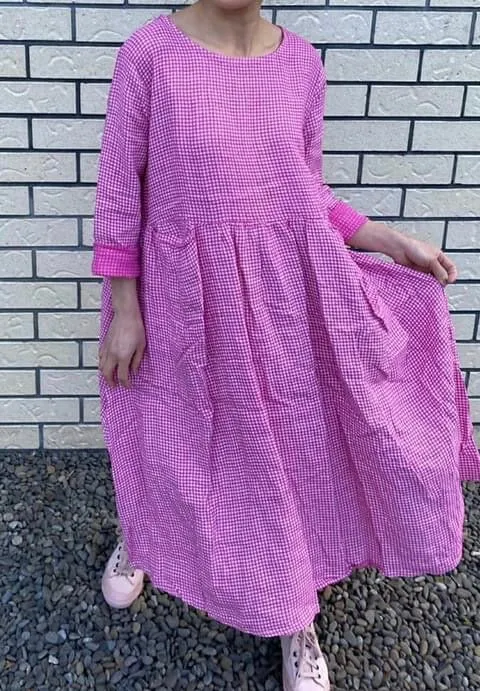 Italian Province Stephanie Check Dress