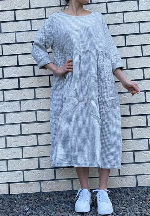 Italian Province Stephanie Check Dress