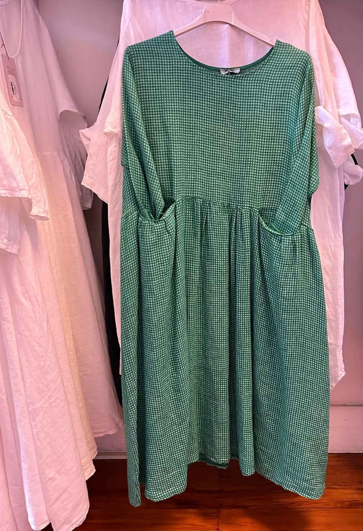 Italian Province Stephanie Check Dress