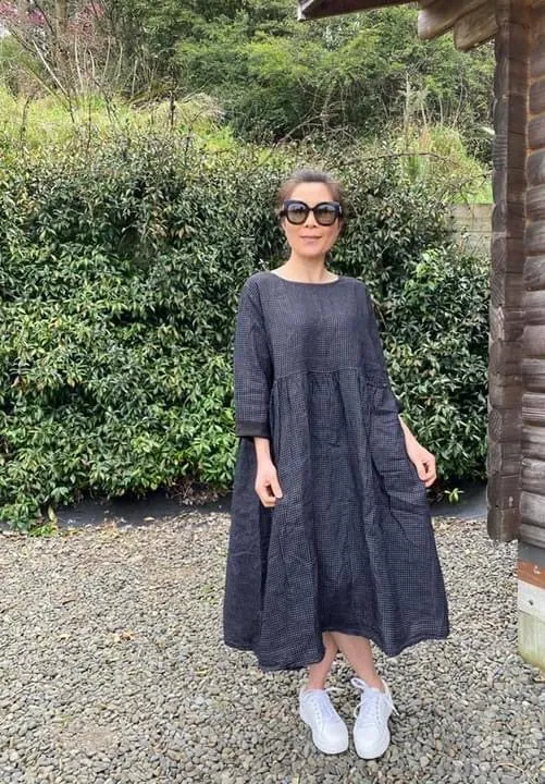 Italian Province Stephanie Check Dress