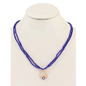 JAN40024 - Beaded Evil Eye Necklace