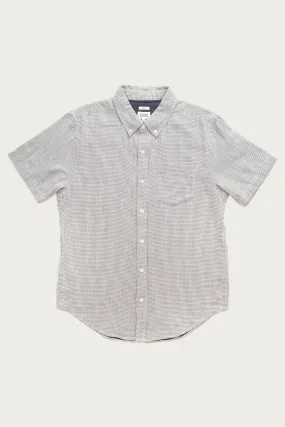 Jordan Slim Shirt / Ivory Grid Doublecloth