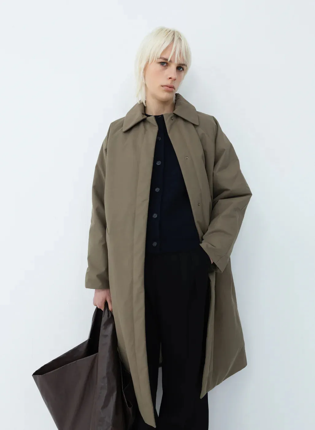 Kassl Editions Padded Trench Coat Taupe
