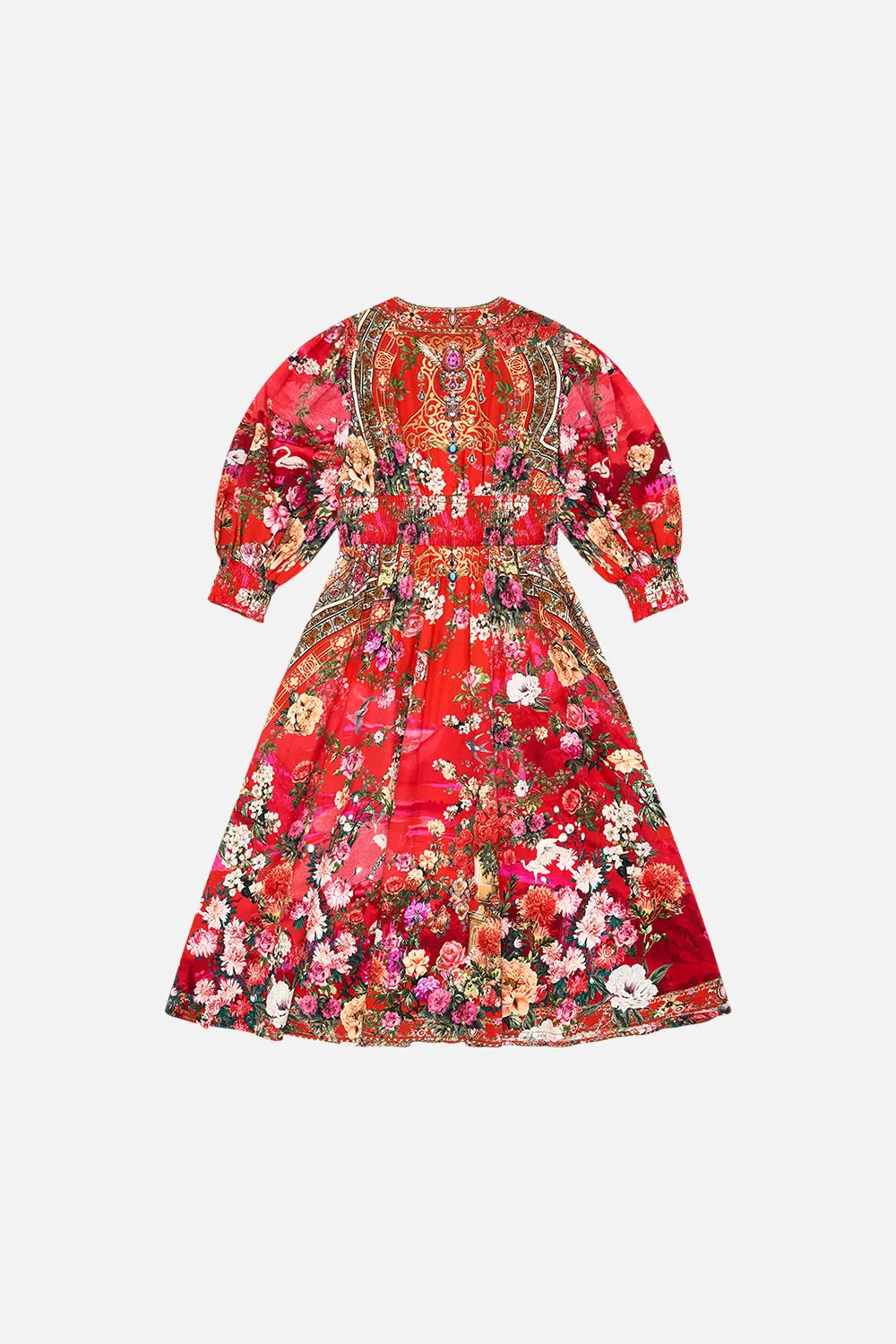 KIDS SHIRRED WAIST MAXI DRESS 4-10 SWEET HOME ALEXANDRIA