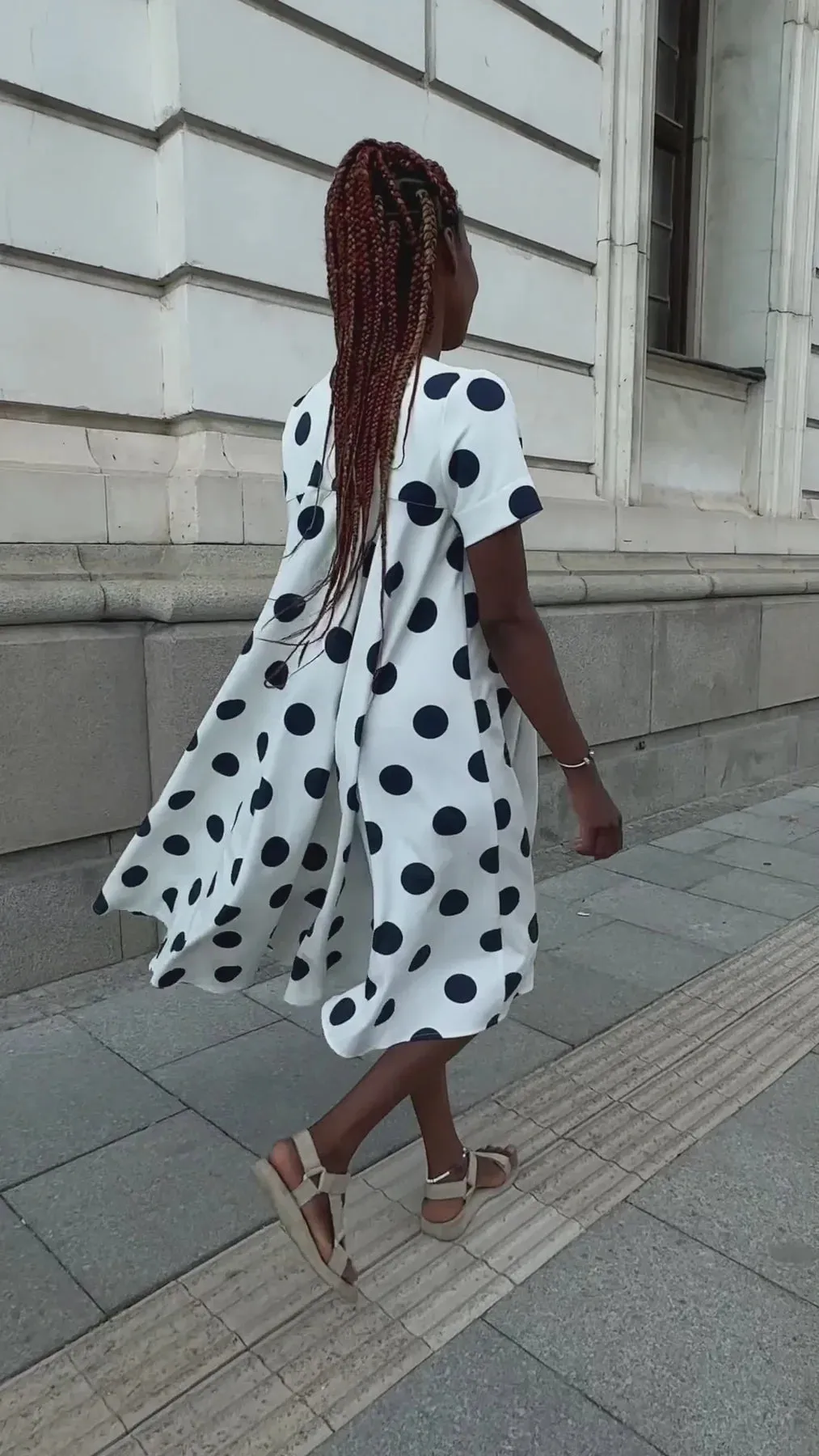 KOSARA Polka Dots Summer Dress