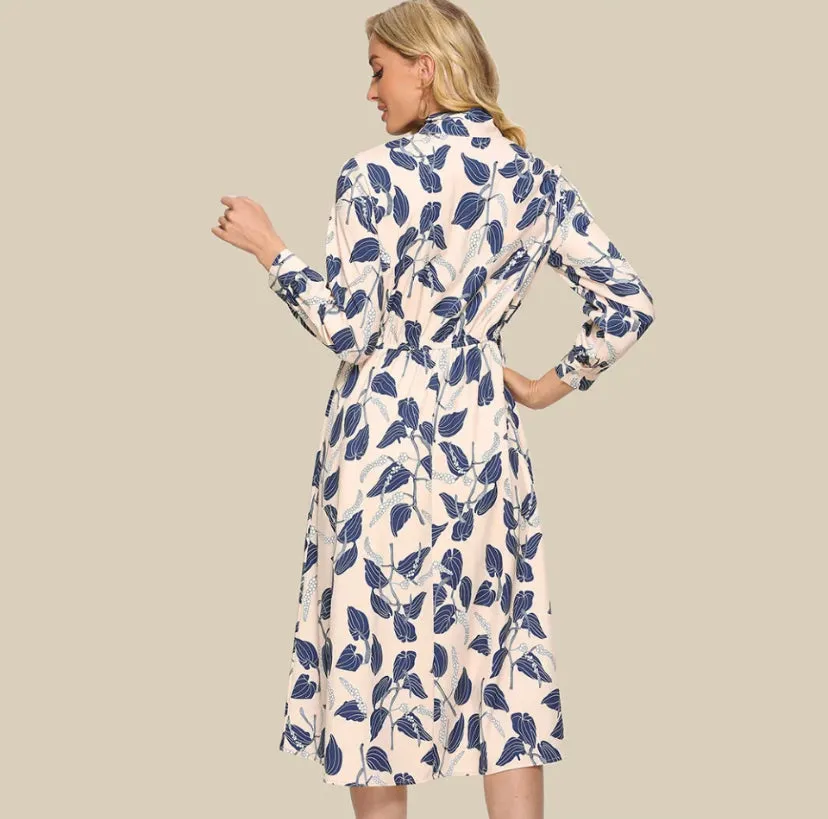 Leaf Print Dress