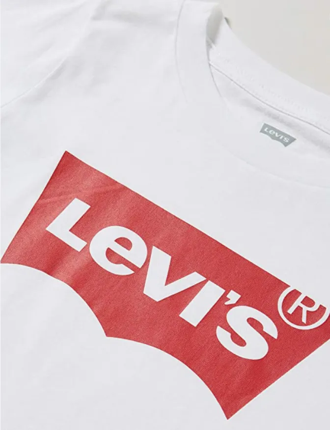 Levi's Kids maglietta da ragazza  LVG Light Bright Cropped Tee 4E0220 001 bianco