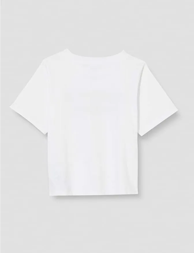 Levi's Kids maglietta da ragazza  LVG Light Bright Cropped Tee 4E0220 001 bianco