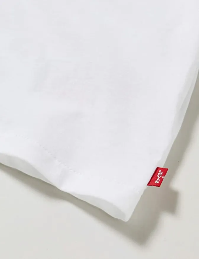Levi's Kids maglietta da ragazza  LVG Light Bright Cropped Tee 4E0220 001 bianco