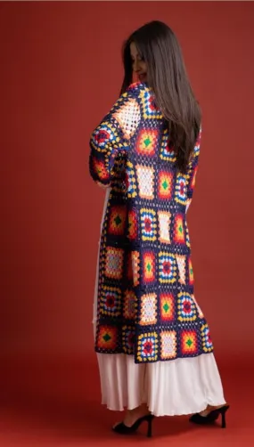 Lila Crochet Kimono